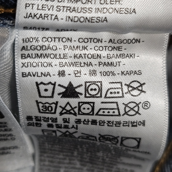 Levi's® Men's 501® Original Fit Straight Jean 36x38 Medium Wash - Picture 7 of 8